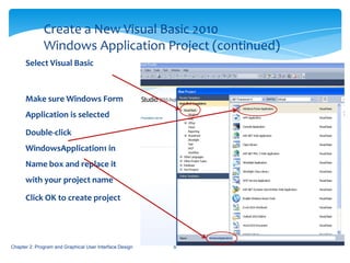 Chapter 2 — Program and Graphical User Interface Design | PPTX
