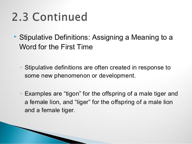 what is stipulative definition in logic