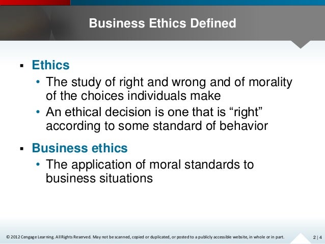 business ethics lecture lesson definition
