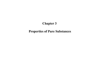 Chapter 3
Properties of Pure Substances
 