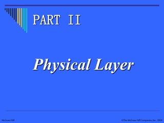 McGraw-Hill ©TheMcGraw-HillCompanies,Inc., 2004
Physical Layer
PART II
 