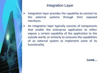 Integration Layer Components Architecting and Designing Enterprise Applications | PPT