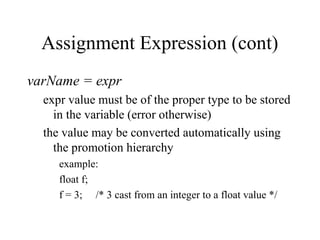 operators and arithmatic expression in C Language | PPT