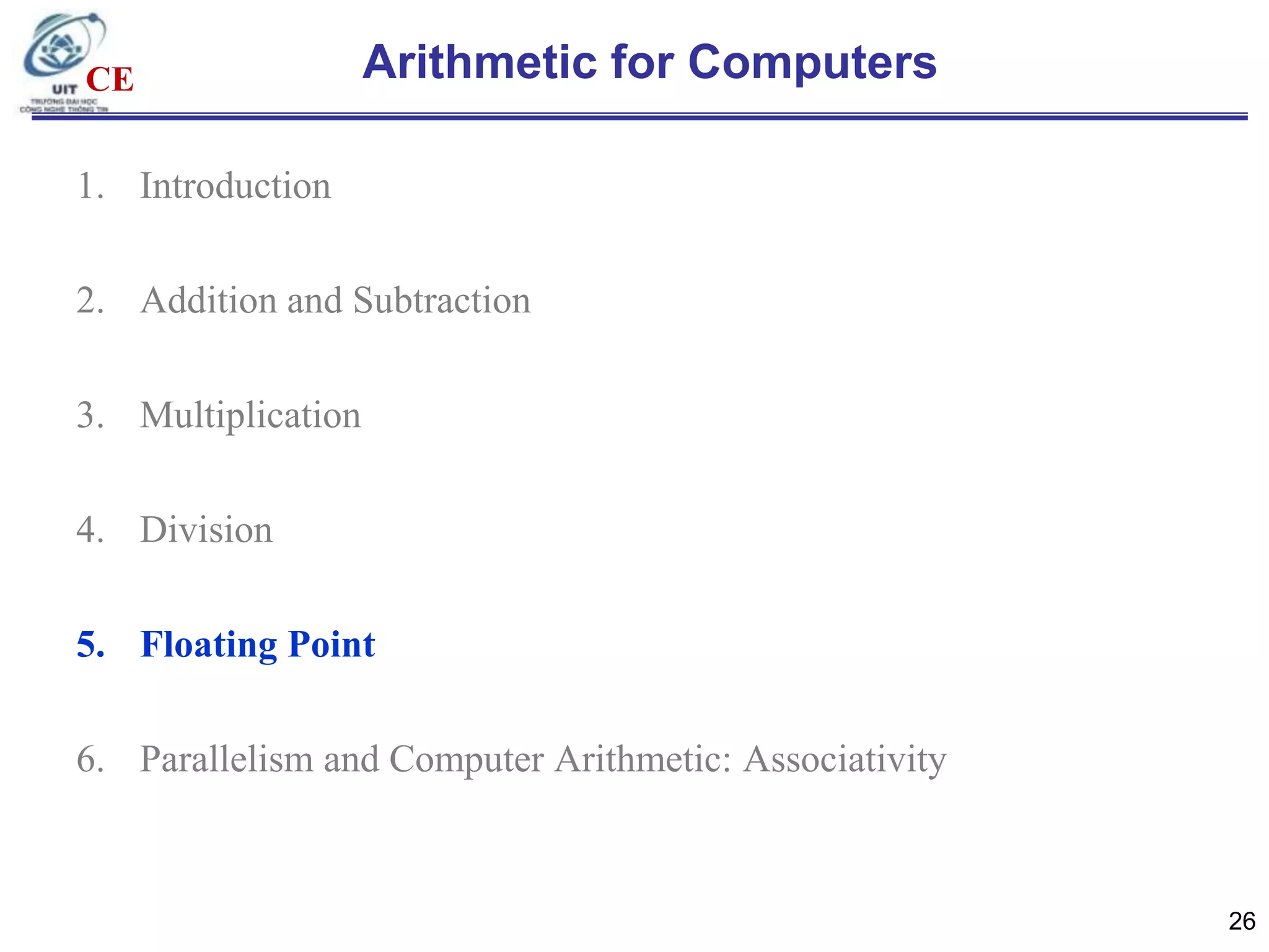 Chapter 03 arithmetic for computers | PPTX | Computing | Technology ...