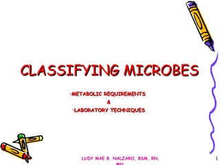 CLASSIFYING MICROBES ,[object Object],[object Object],[object Object]