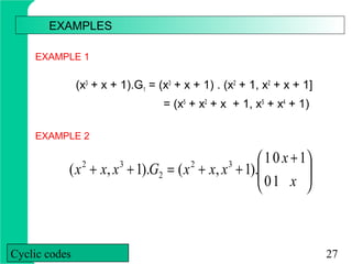 Chapter 03 cyclic codes | PPT