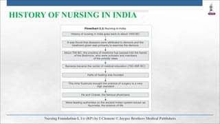 HISTORY OF NURSING IN INDIA
 