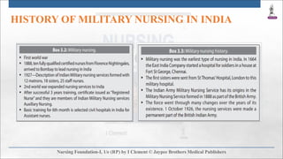 HISTORY OF MILITARY NURSING IN INDIA
 