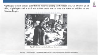 Nightingale’s most famous contribution occurred during the Crimean War. On October 21 of
1854, Nightingale and a staff she trained were sent to care for wounded soldiers at the
Ottoman Empire.
 