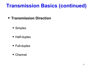 Simplex Transmission Direction Chapter03 -- transmission basics and networking media | PPT