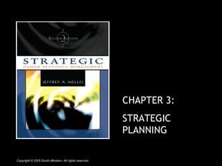 CHAPTER 3: STRATEGIC PLANNING Copyright  © 2005 South-Western. All rights reserved.  