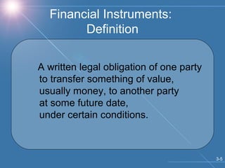 Chapter 3 Financial Instruments Financial Markets and Financial ...