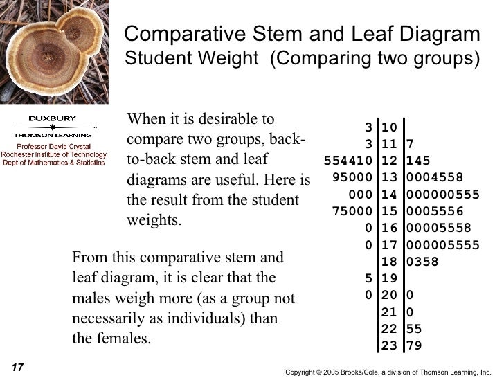 stem leaf tenths and plot Chapter03