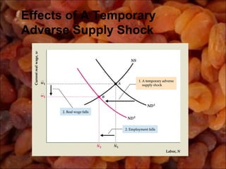 Effects of A Temporary
Adverse Supply Shock
 