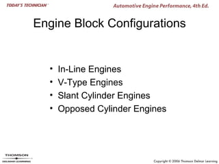 Engine Block Configurations


  •   In-Line Engines
  •   V-Type Engines
  •   Slant Cylinder Engines
  •   Opposed Cylinder Engines
 