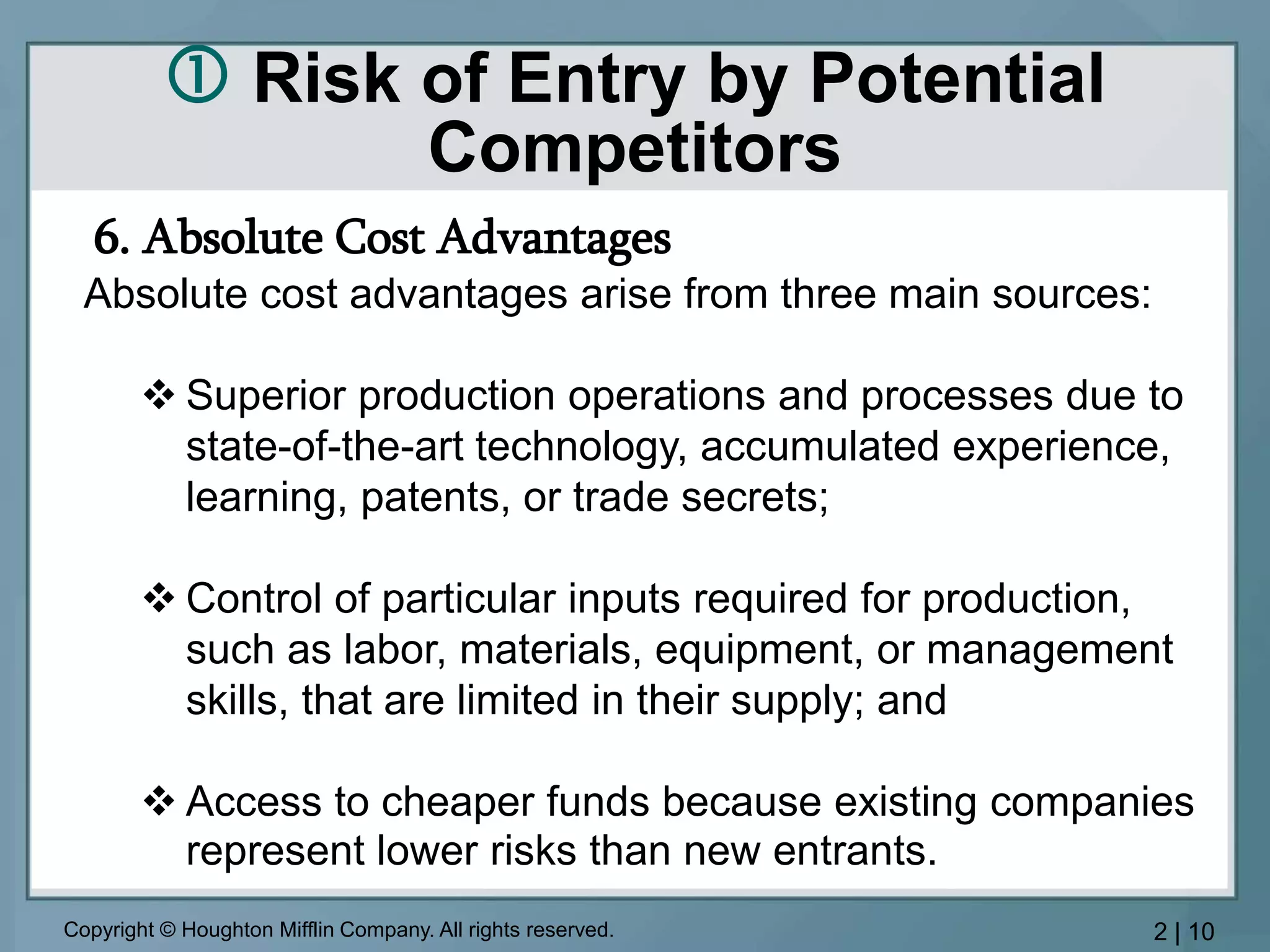 External Competitor Risks Chapter 03 Evaluating a Company’s External Environment.pptx