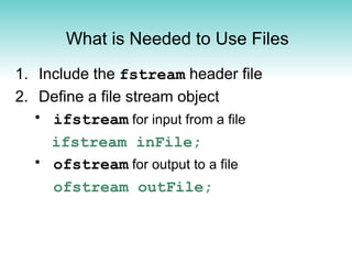 Ofstream File Variable Chapter03Expressions and Interactivity.ppt