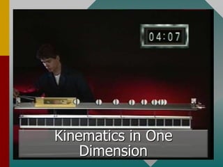 Kinematics in One Dimension 