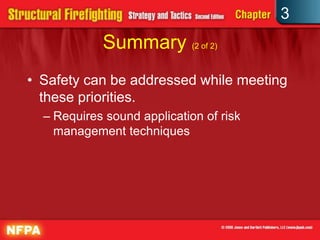3
            Summary (2 of 2)
• Safety can be addressed while meeting
  these priorities.
  – Requires sound application of risk
    management techniques
 