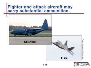 Fighter and attack aircraft may
carry substantial ammunition.
3–15
PhotoscourtesyofJamesNilo
 