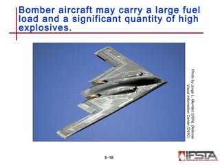 Bomber aircraft may carry a large fuel
load and a significant quantity of high
explosives.
3–16
PhotobyJorgeL.Mendez(USN),Defense
VisualInformationCenter(DVIC)
 