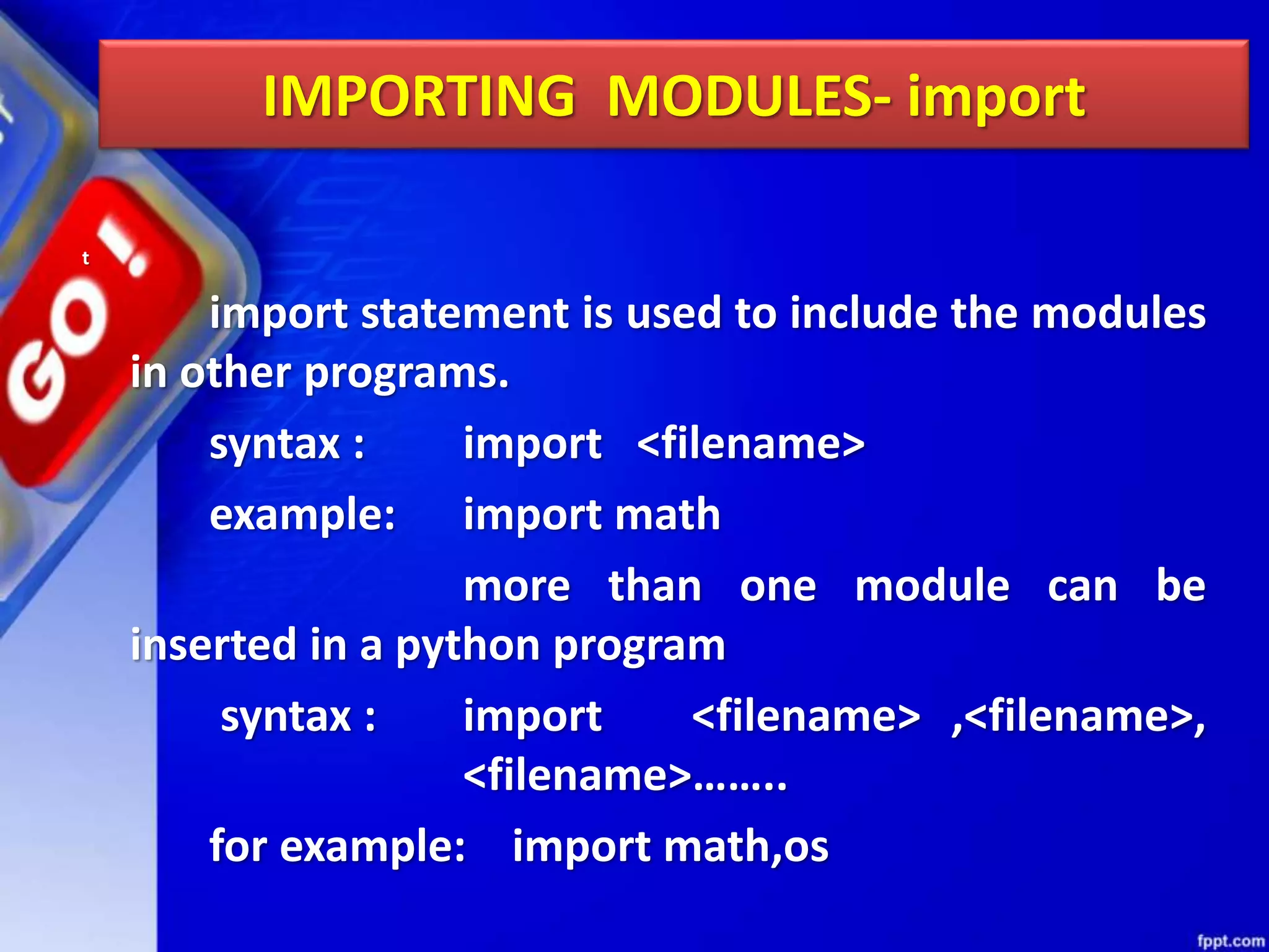 Chapter 03 python libraries | PPTX