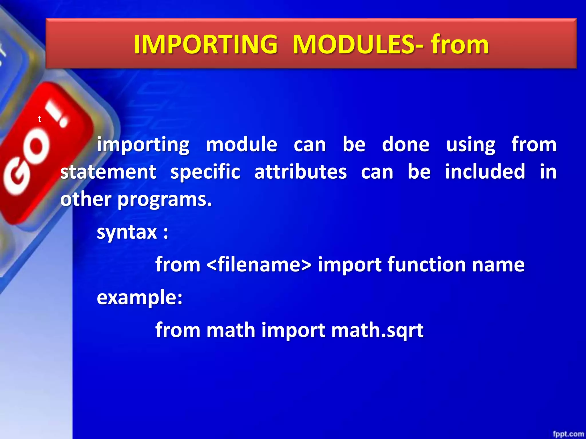 Chapter 03 python libraries | PPTX