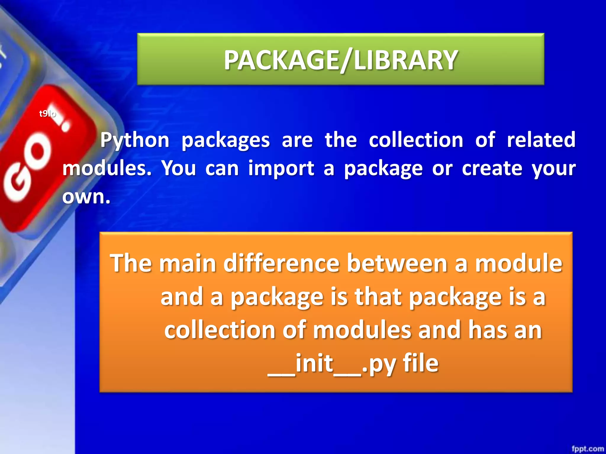 Chapter 03 python libraries | PPTX