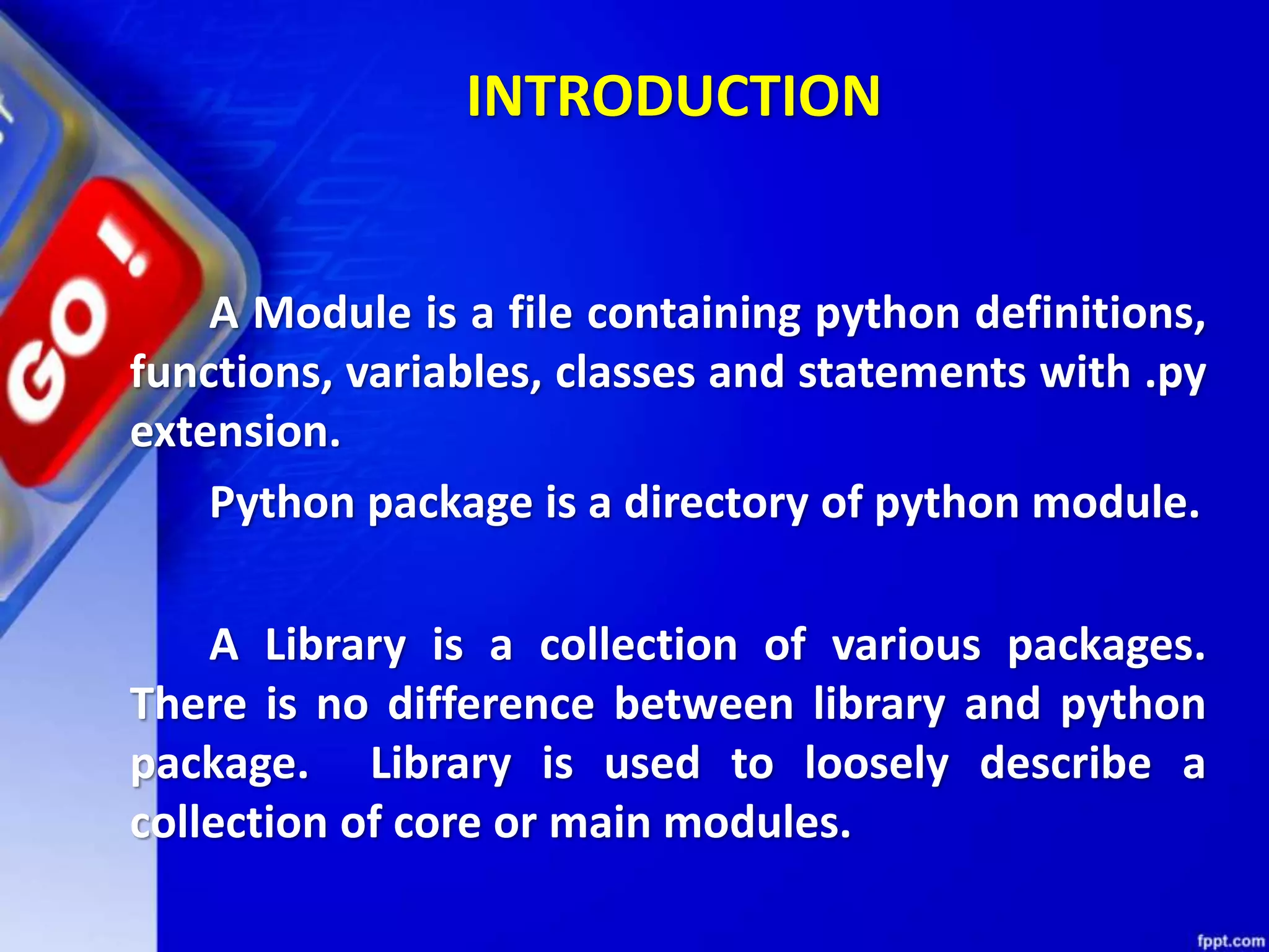 Chapter 03 python libraries | PPTX