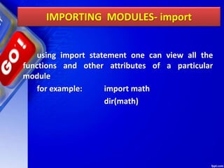 Chapter 03 python libraries | PPTX