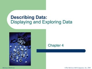 Describing Data:  Displaying and Exploring Data Chapter 4 