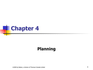 Chapter 4 Planning 