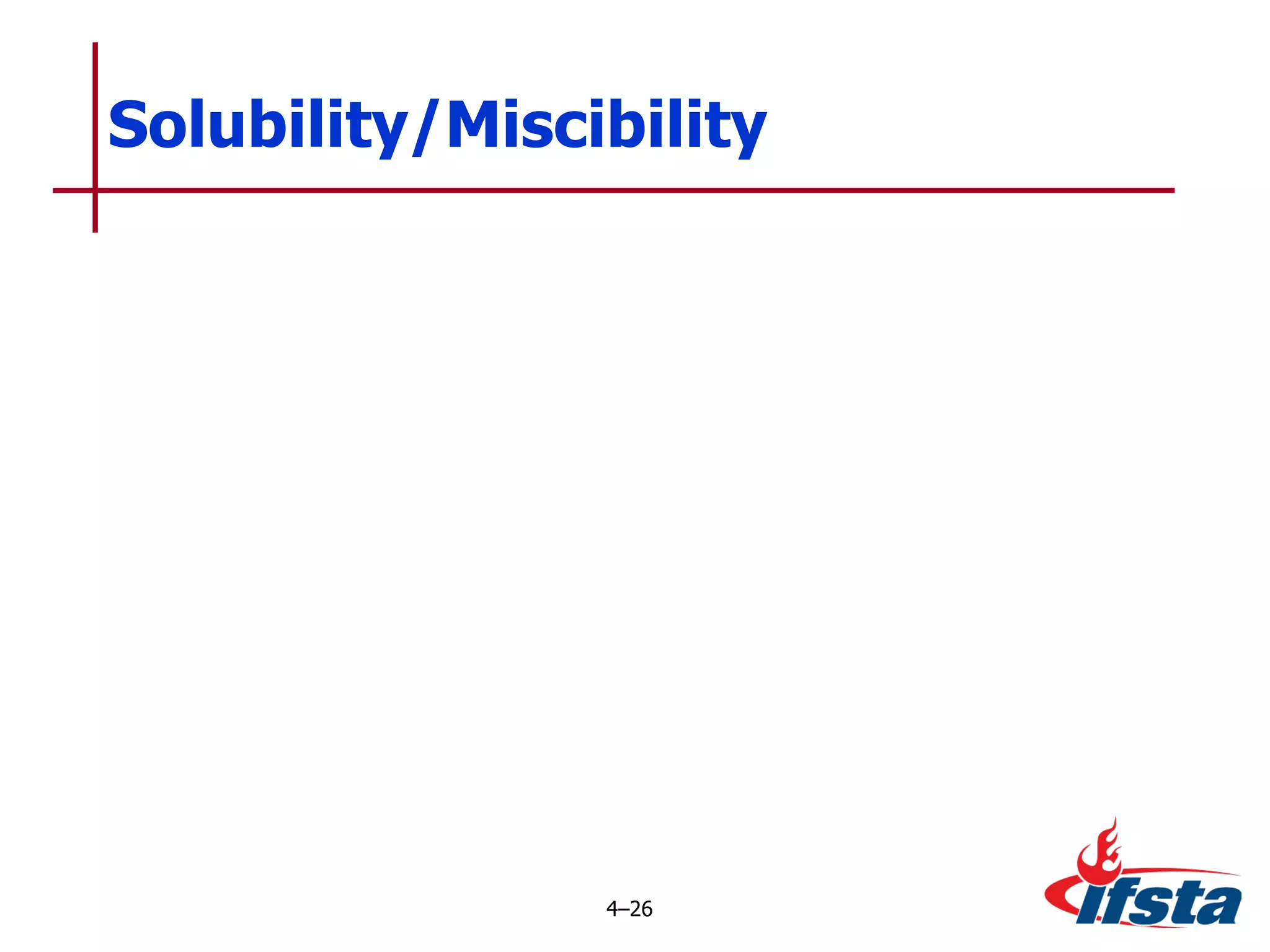 Solubility/Miscibility 4 – 