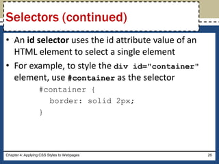 Div Id Example Css HTML & CSS: Chapter 04 | PPTX