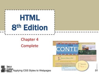 HTML & CSS: Chapter 04 | PPTX