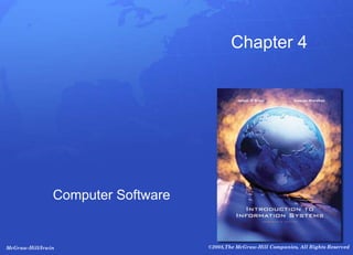 McGraw-Hill/Irwin ©2008,The McGraw-Hill Companies, All Rights Reserved
Chapter 4
Computer Software
 