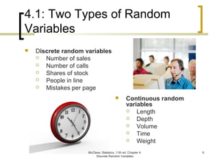Chapter 04 random variables and probability | PPT