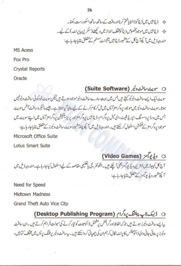 Chapter 04 What Is Software Urdu Guide Chapter 04 What Is Software Urdu Guide