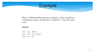 Chapter_04_ARM_Assembly ARM assembly language is the low-level ...