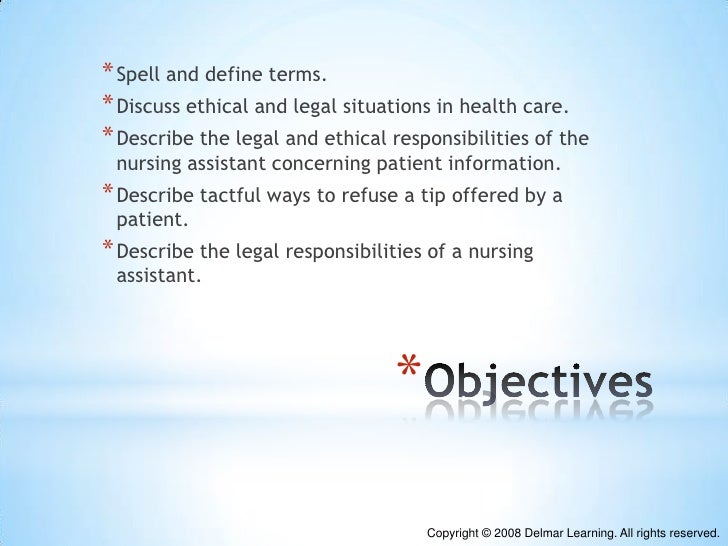 responsibilities of a nursing assistant