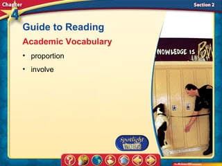 Guide to Reading
Academic Vocabulary
• proportion
• involve
 