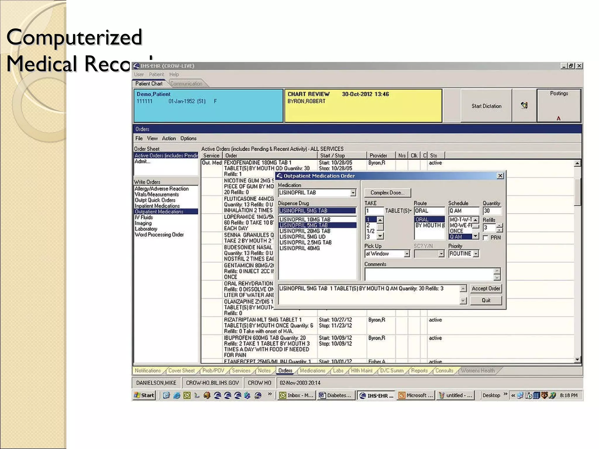 Computerized Medical Record 