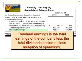 Retained earnings is the total earnings of the company less the total dividends declared since inception of operations. 