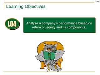 Learning Objectives Analyze a company’s performance based on return on equity and its components. LO4 