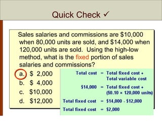 Chapter 5 Cost Behavior: Analysis and Use | PPT