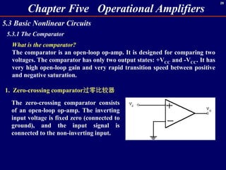 Open Loop Inverting Comparator Chapter 05. ppt operational amplifier | PPT