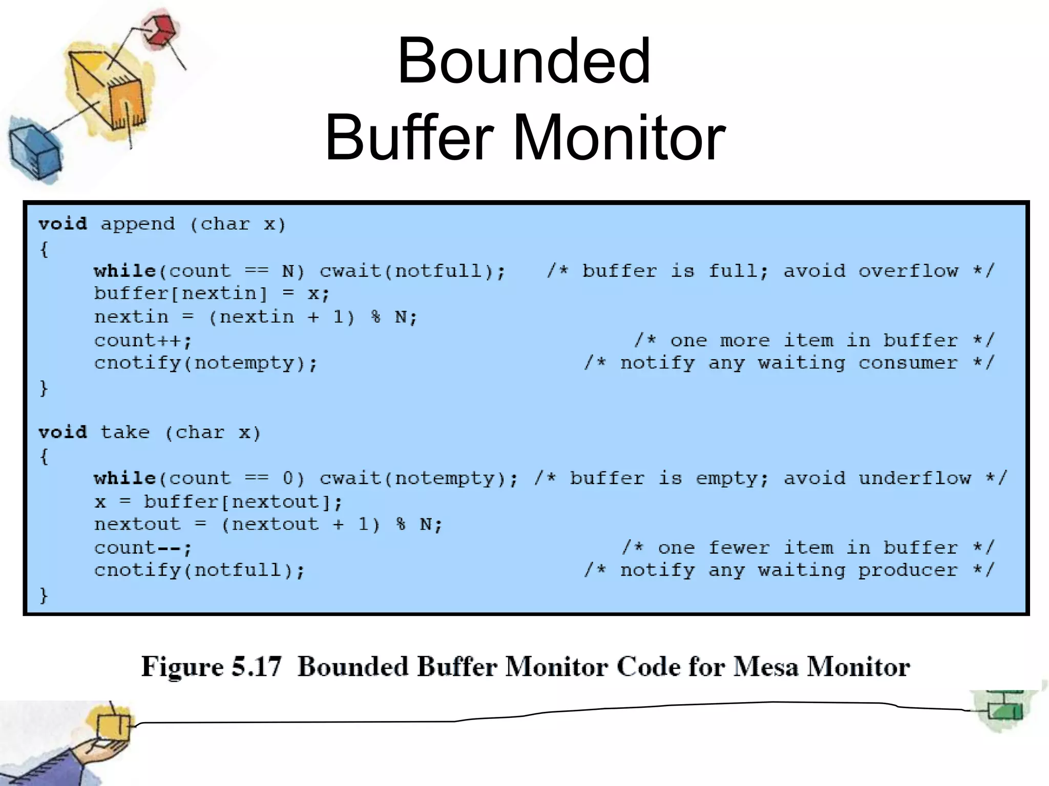 Process InteractionWhen processes interact with one another, two fundamental requirements must be satisfied:  synchronization and  communication. Message Passing is one solution to the second requirementAdded bonus: It works with shared memory and with distributed systems