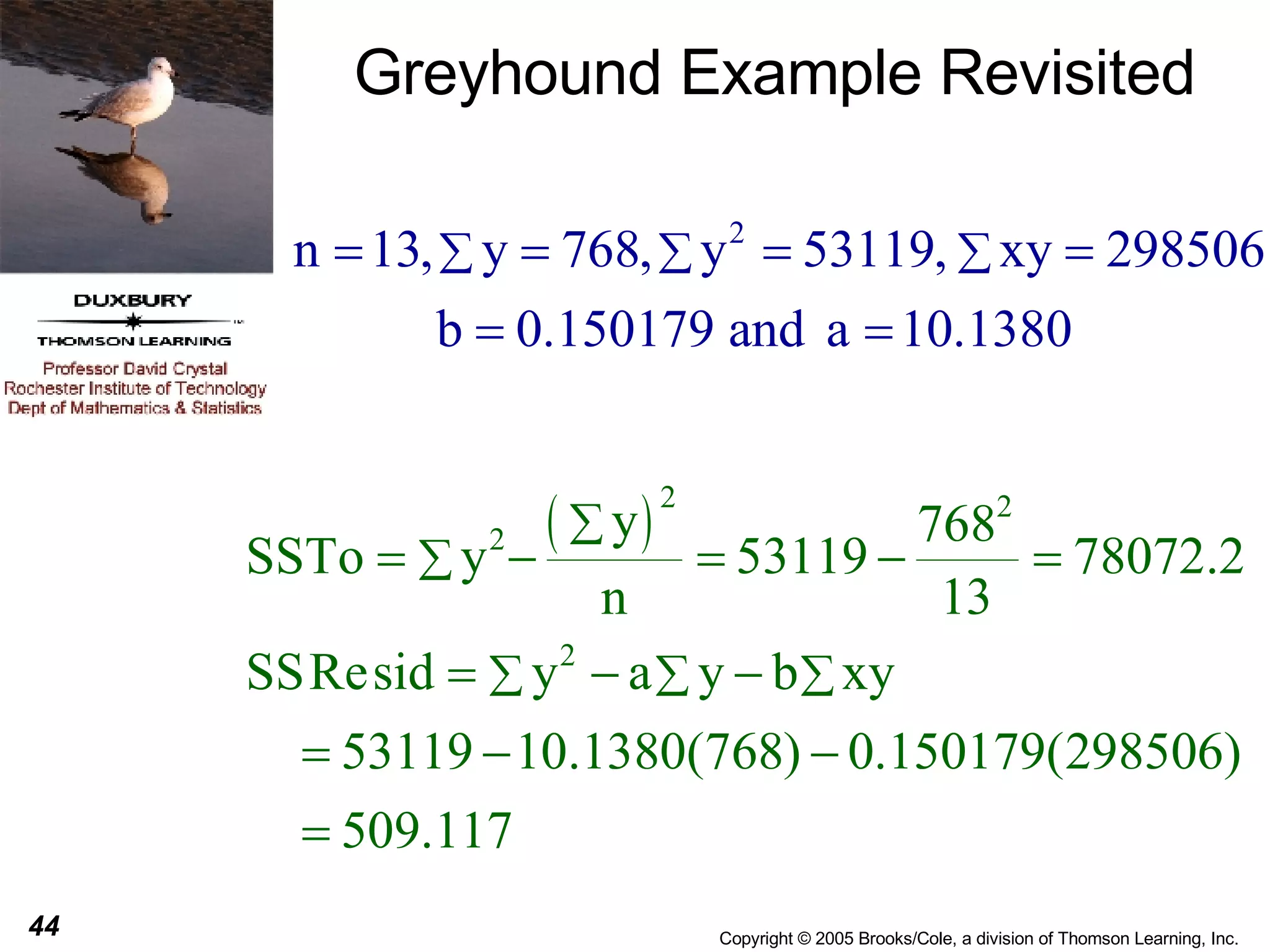 Greyhound Example Revisited 