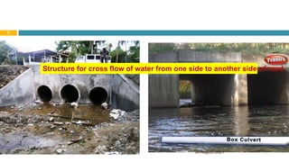 30 August 2021
5
Structure for cross flow of water from one side to another side of road
 