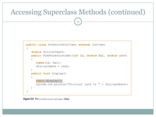Accessing Superclass Methods (continued)11